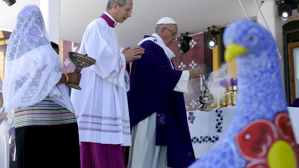 Františkova mše v San Cristóbalu de Las Casas