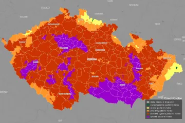 Významná část Česka je ohrožena požárem. Takto vědci hrozbu počítají