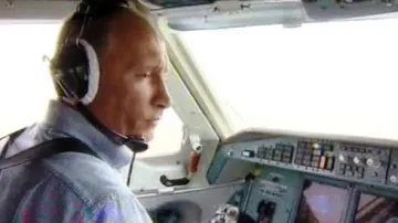 Vladimir Putin v letounu