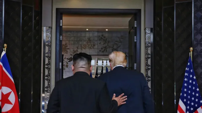 Kim Čong-un s Donaldem Trumpem