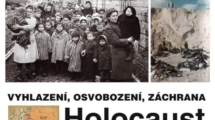 Plakát k výstavě Holocaust: vyhlazení, osvobození, záchrana