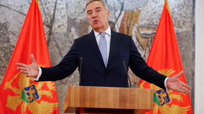 Milo Djukanovič při oznámení termínu předčasných voleb