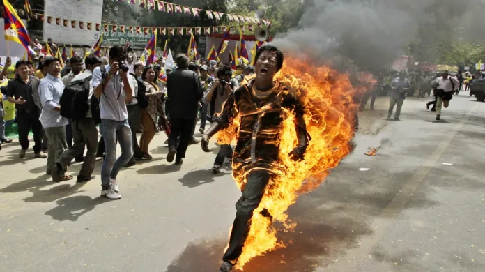 Upálený Tibeťan