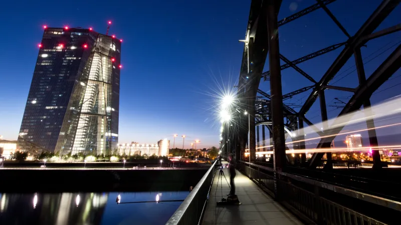 Sídlo Evropské centrální banky ve Frankfurtu nad Mohanem