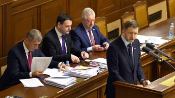 Vít Rakušan (STAN) při jednání sněmovny (15. ledna 2026)