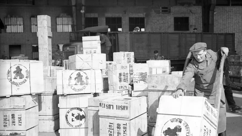 Materiál určený pro přepravu do Západního Berlína