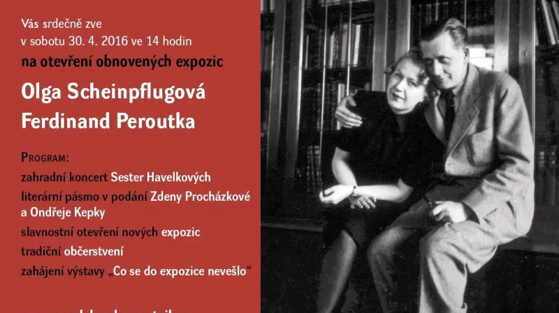 Pozvánka na znovuotevření výstavy v Památníku Karla Čapka