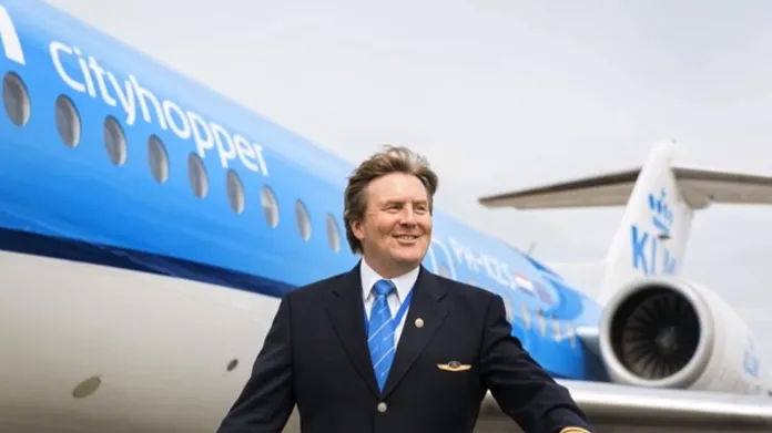 Willem-Alexander jako pilot KLM