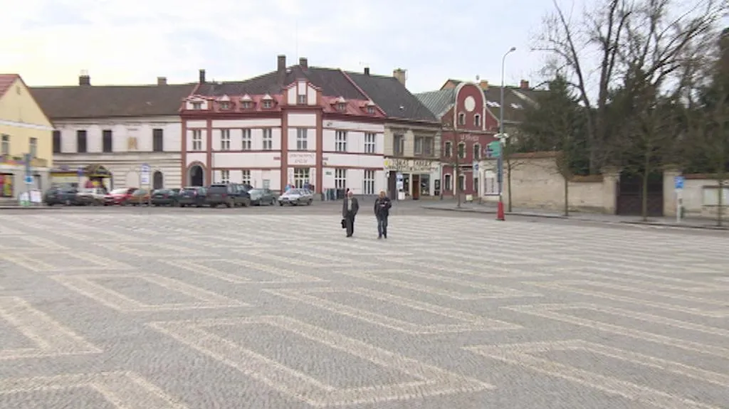 Současná podoba Kupkova náměstí v Opočně