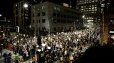 Protitrumpovský protest v Seattlu