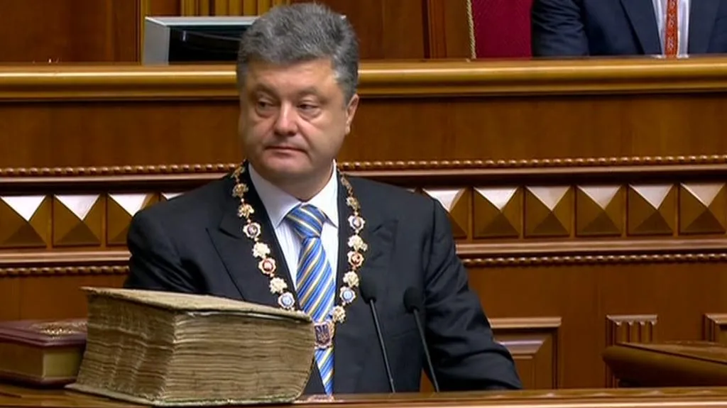 Petro Porošenko při slavnostní inauguraci