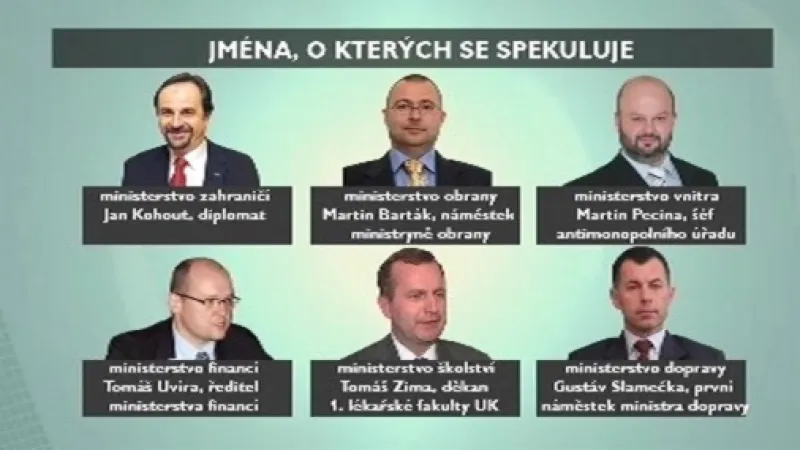 Možní členové nové vlády