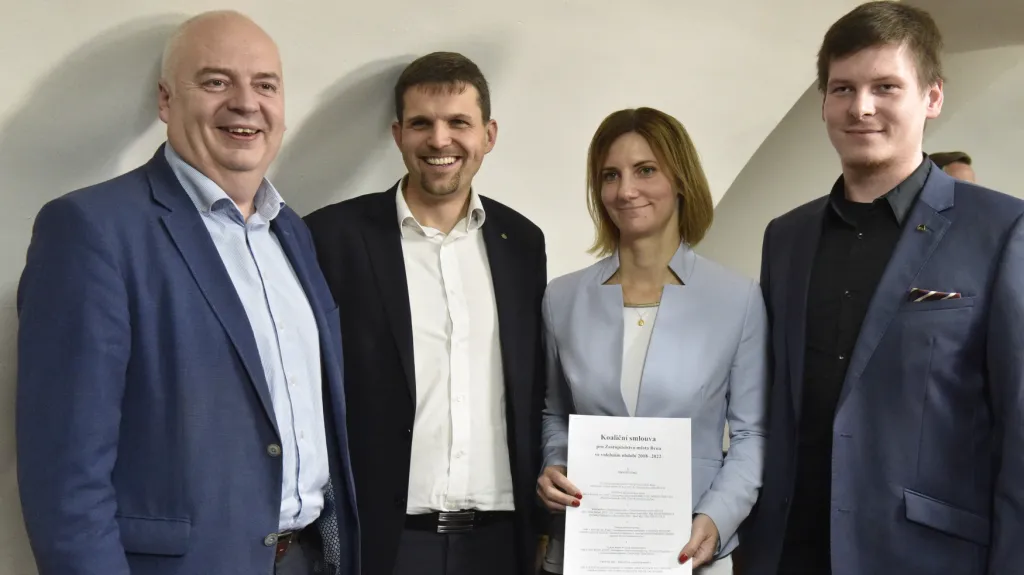 Zástupci čtyřkoalice v Brně