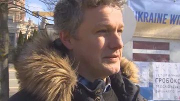 Novinář Maksim Kuzachmetov v Rize