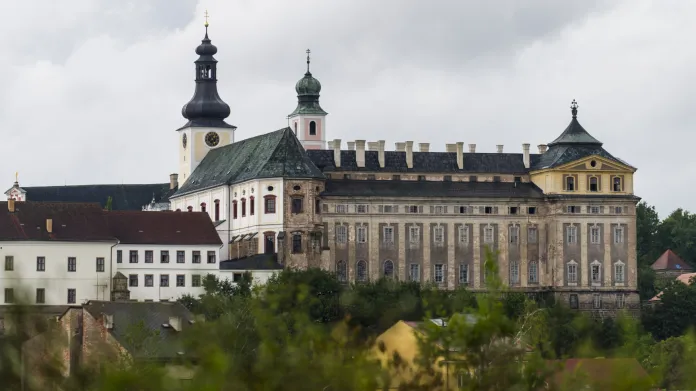 Broumovský klášter při rekonstrukci - snímek z 11. 8. 2014