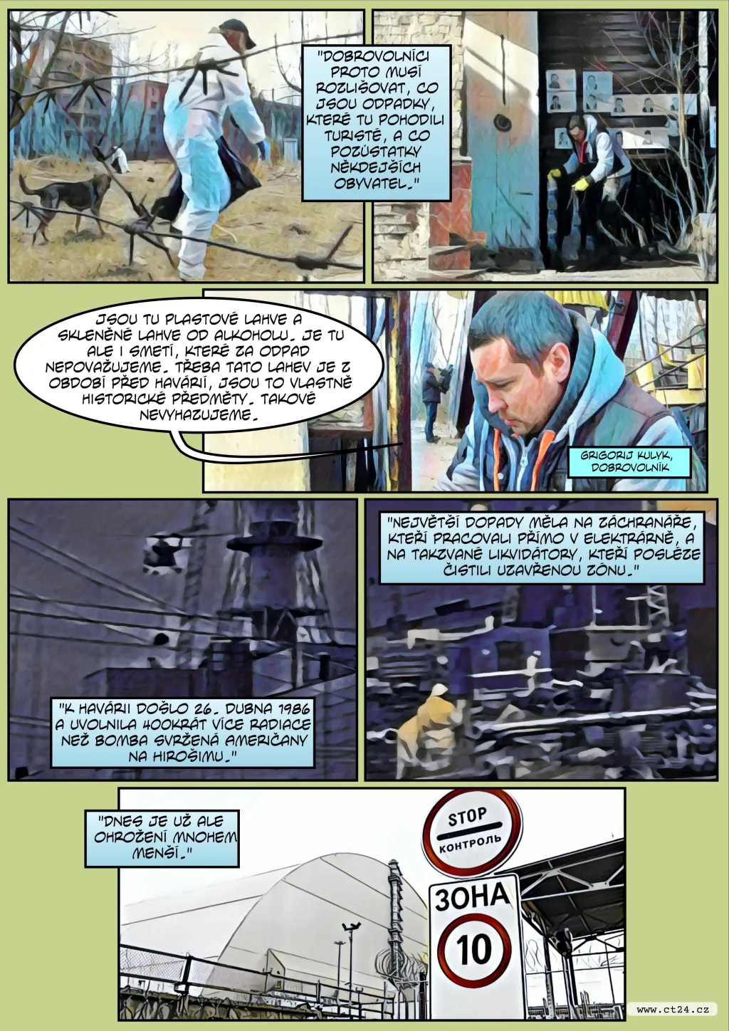 Komiks: Černobyl v obležení odpadků