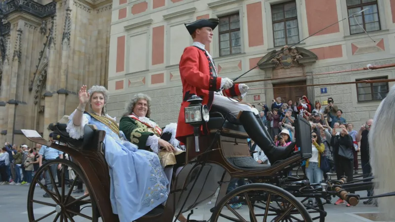 Marie Terezie při zahájení sezony Pražského hradu