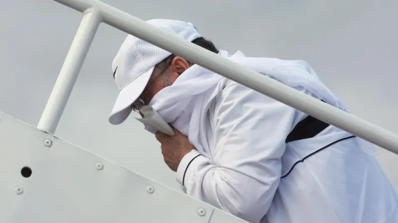 Abdal Basat Alí Midžrahí na cestě do Libye v roce 2009