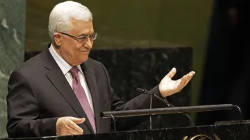 Mahmúd Abbás během svého projevu před Valným shromážděním OSN