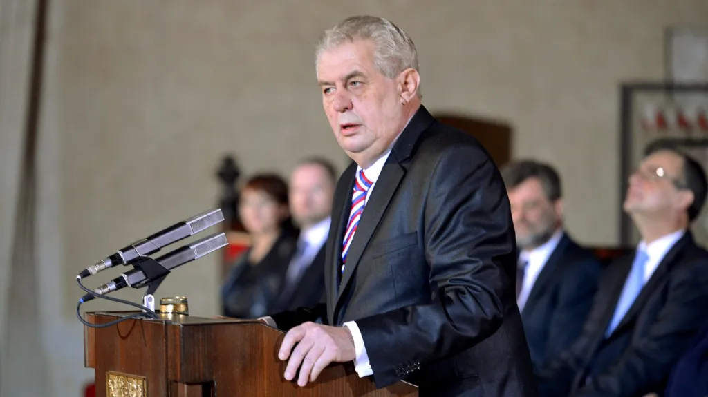 Miloš Zeman ve Vladislavském sále
