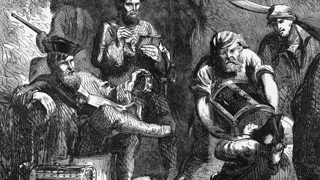 Skotský bukanýr William Kidd na ilustraci