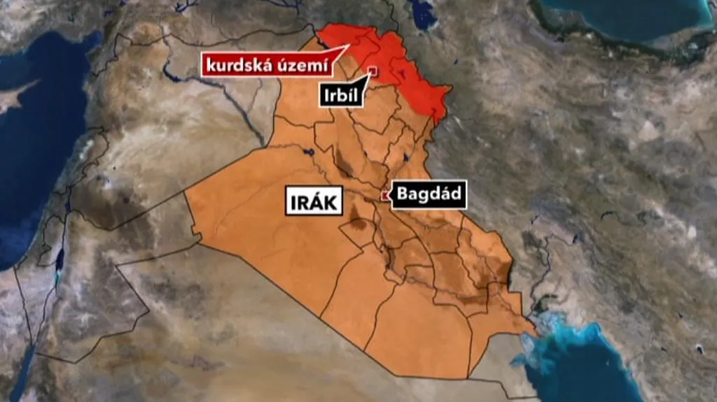 Kurdské území v Iráku