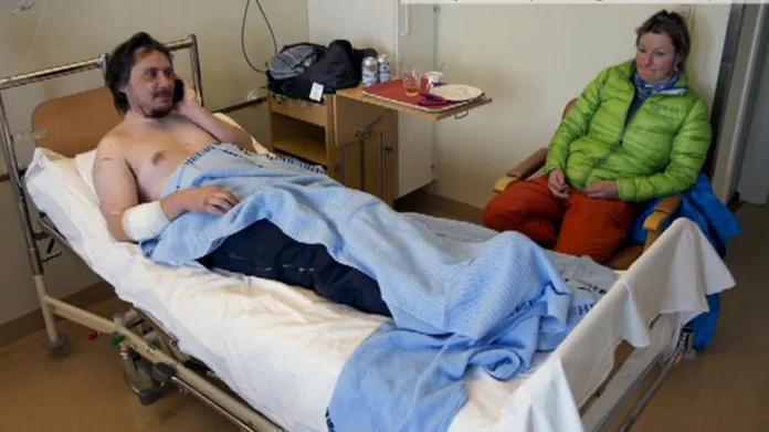 Jakub Moravec v nemocnici v Longyearbyenu