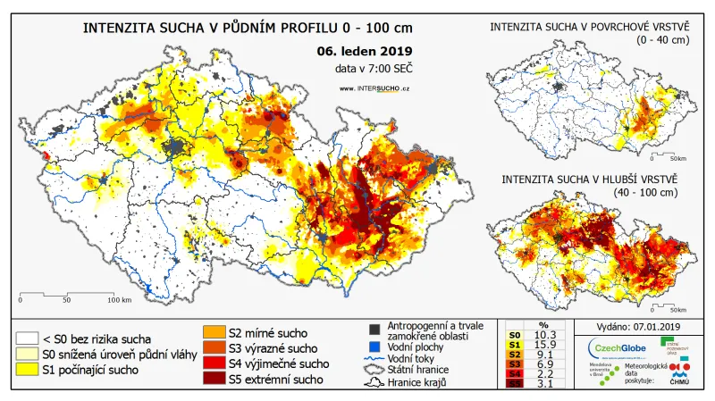 Aktuální mapa sucha