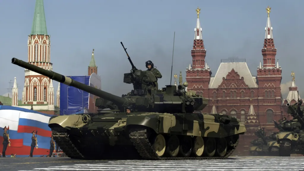 Ruský tank na přehlídce