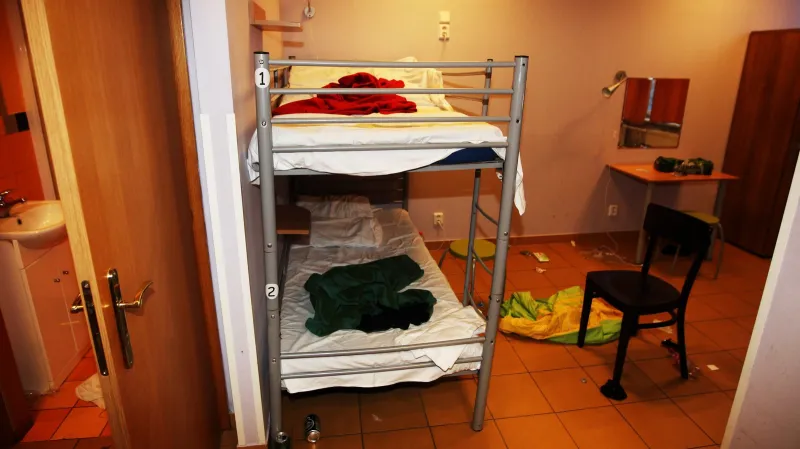 Hotelový pokoj po pobytu Dánů