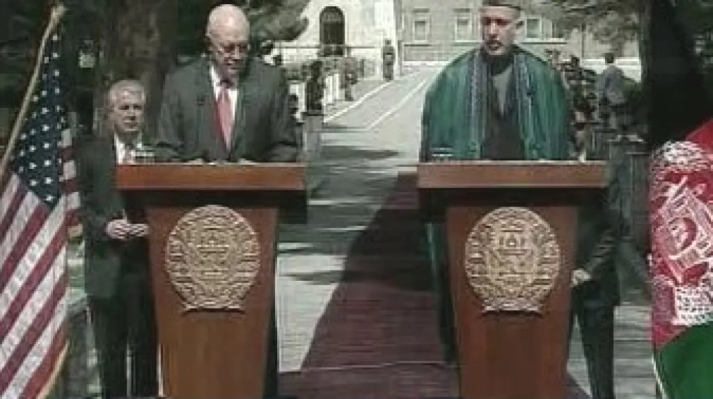 Dick Cheney a Hamíd Karzáí