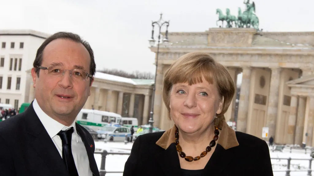François Hollande a Angela Merkelová