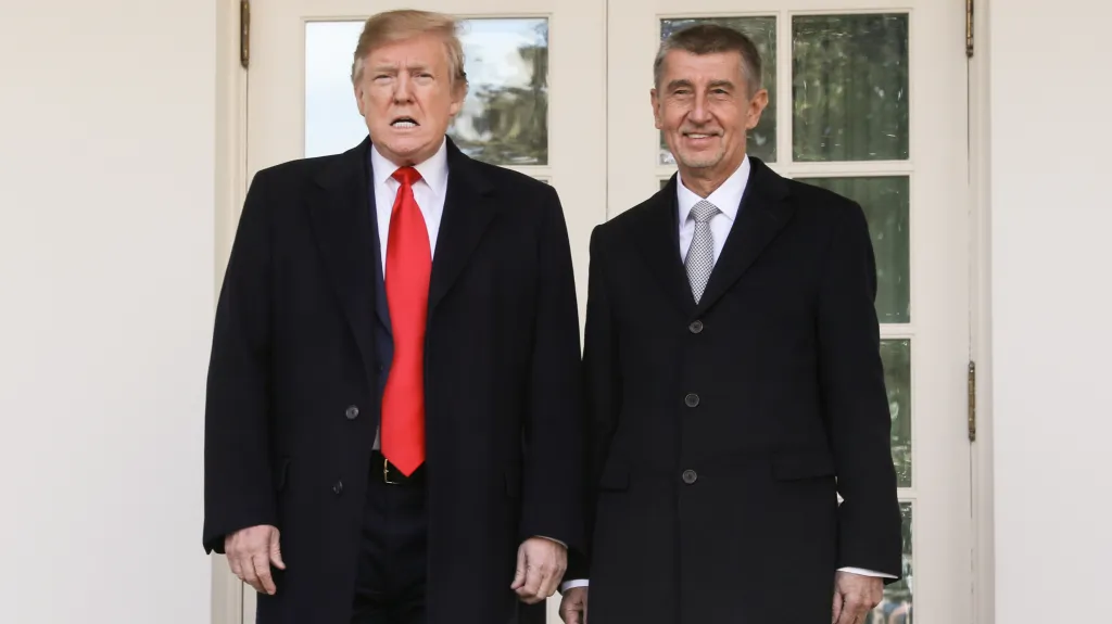Donald Trump a Andrej Babiš po jednání v Bílém domě