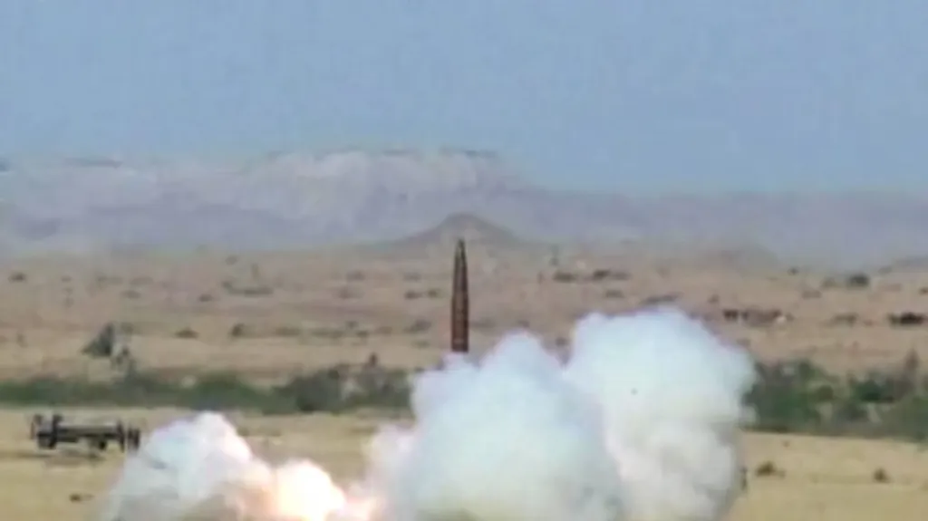 Test pákistánské rakety Šahín 1A