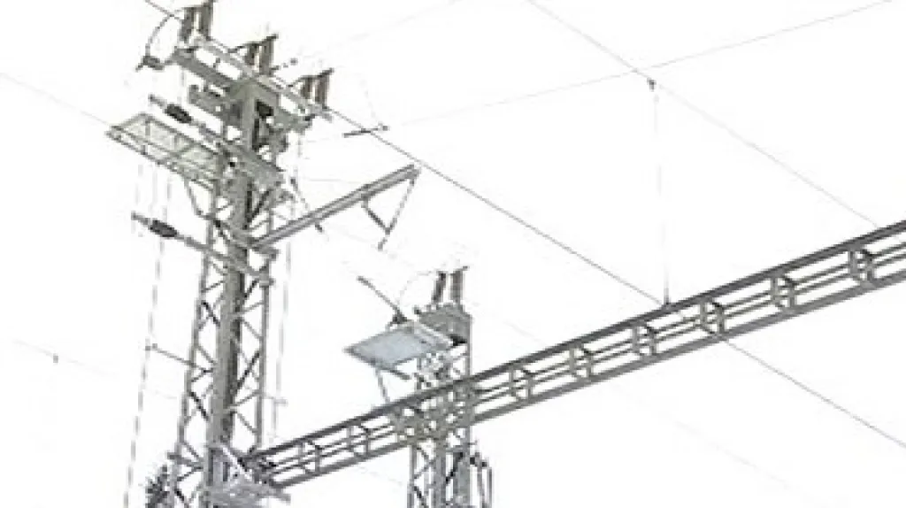 Nové sloupy pro trakční vedení