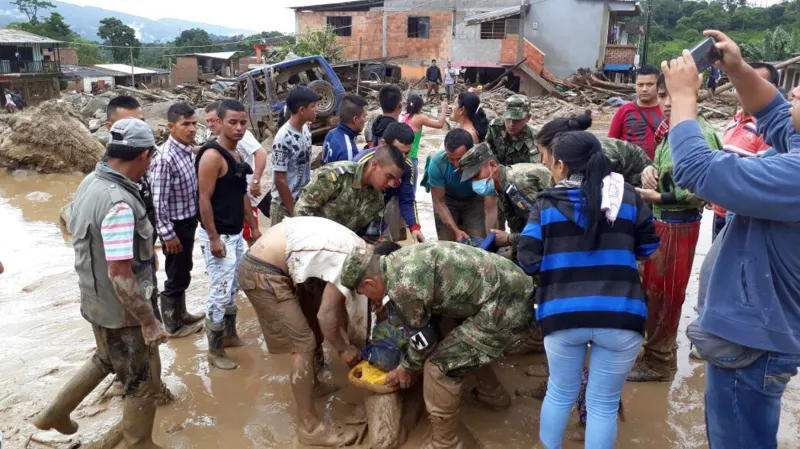 Místo silného sesuvu půdy