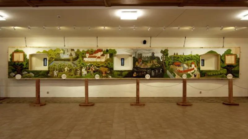 Desková dřevořezba na Slezskoostravském hradě