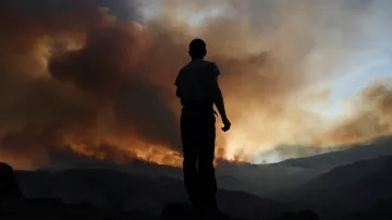 Oheň u Mombeltránu ve Španělsku (červenec 2025)