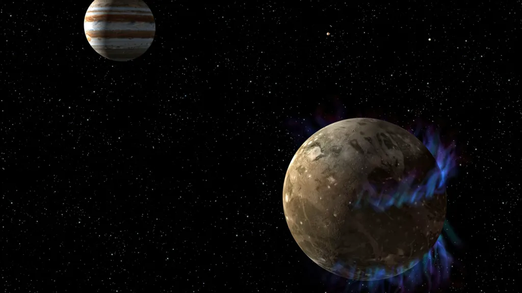 Pod povrchem Jupiterova měsíce Ganymede zjistili vědci vodu