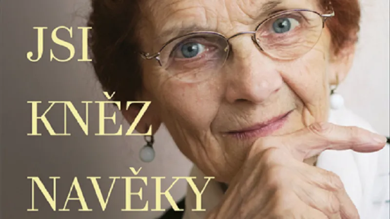 Ludmila Javorová na obálce knihy Ty jsi kněz navěky