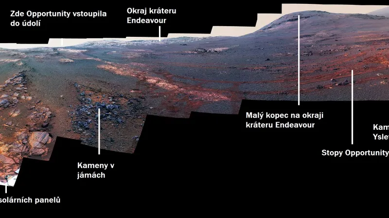 Poslední snímek sondy Opportunity