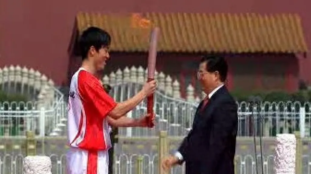 Olympijský oheň v Pekingu