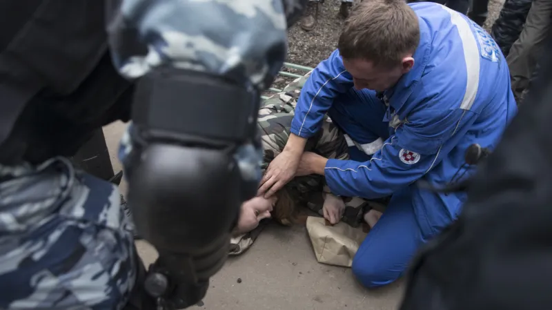 Policejní zásah v Rusku
