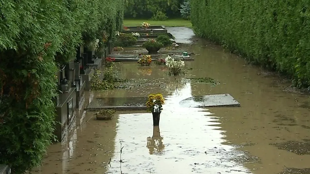 Přívalové srážky na Moravskoslezsku