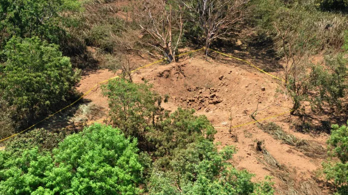 Kráter po dopadu meteoritu v Nikaragui