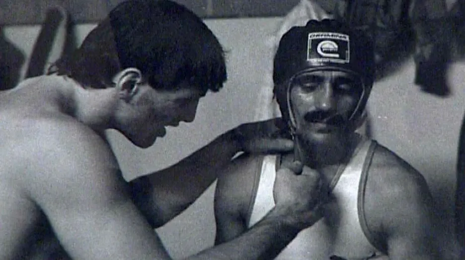 Archivní záběry z boxerské dráhy Stanislava Tišera