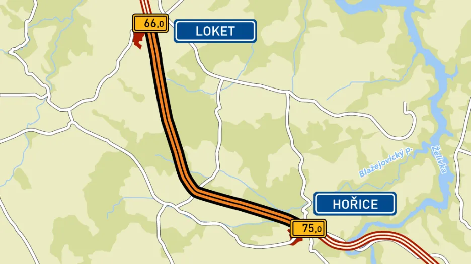 Úsek D1 Loket - Hořice