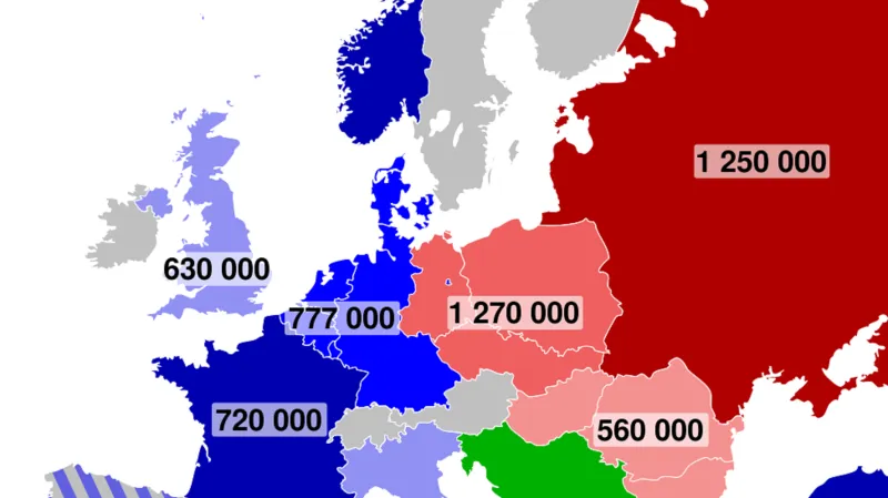 Vojenské síly NATO a Varšavské smlouvy v Evropě v roce 1959