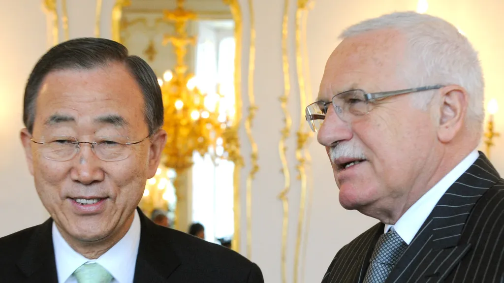 Pan Ki-mun a Václav Klaus