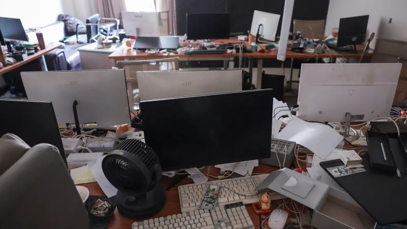 Snímek jednoho z podvodných center v Kambodži